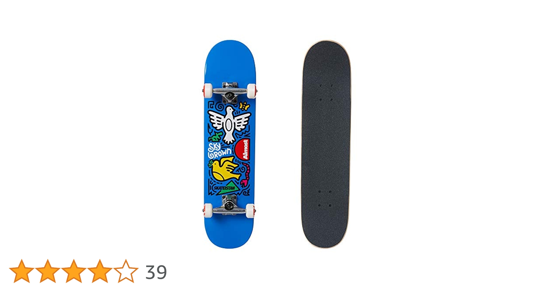 Almost Skateboards Complete Skateistan Sky Brown Doodle Blue